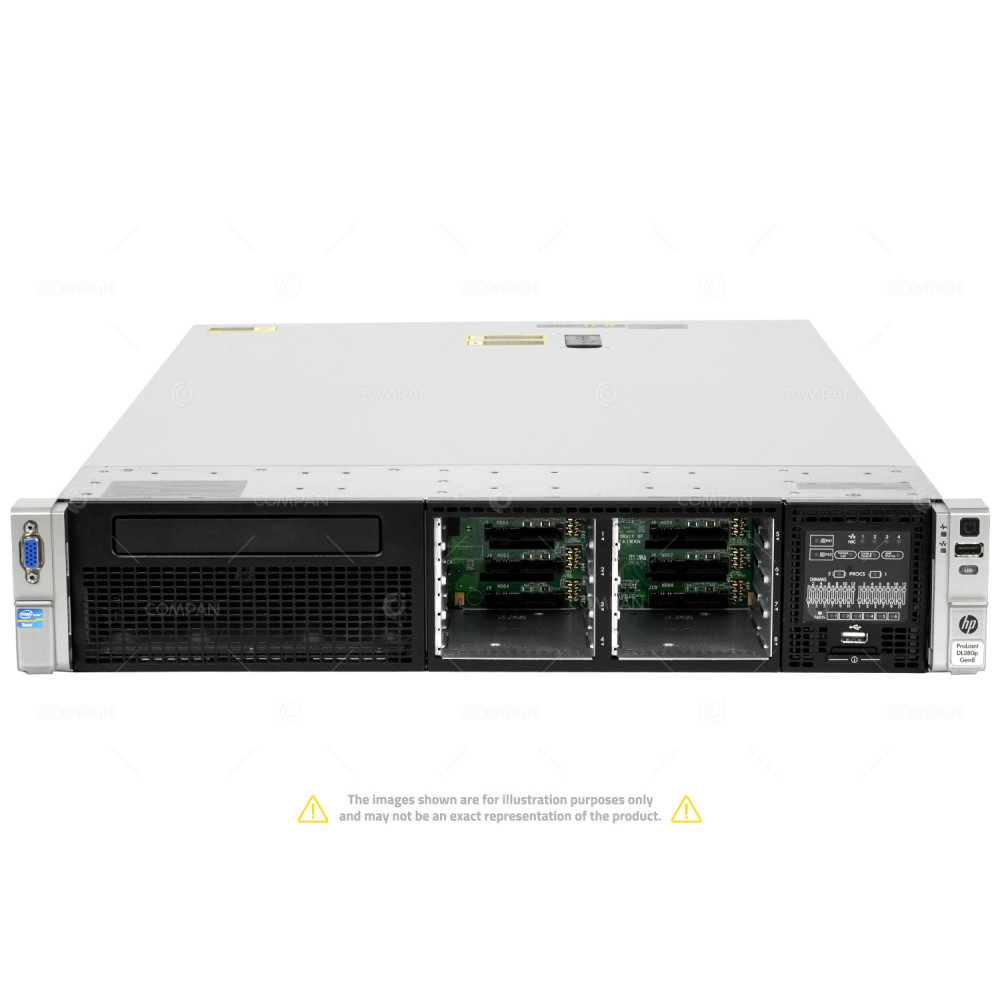 HPE Proliant DL380P G8 8SFF 2x Xeon E5-2650 V2 16 GB RAM Rails